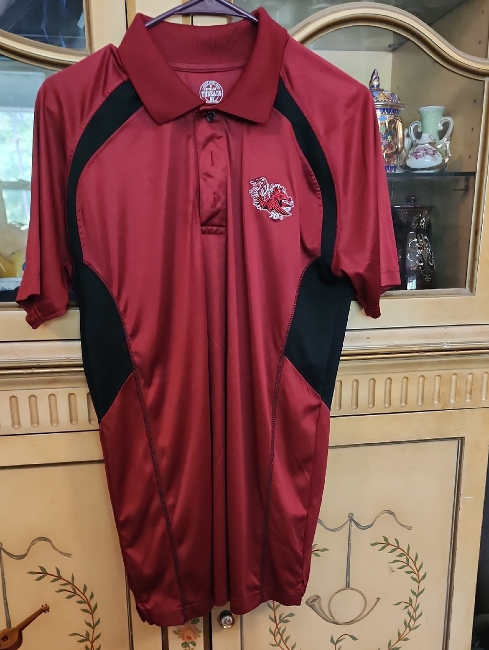 Rivalry Threads Red and Black Men's Polo